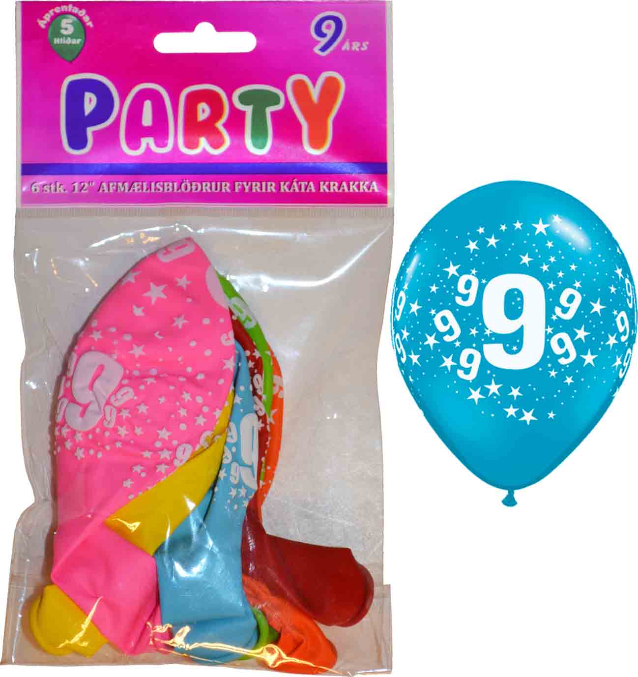 PARTÝ BLÖÐRUR vörunr. 70609-00